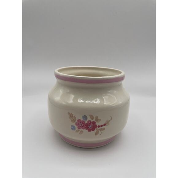 Vintage 1981 FTD Flowerpot Planter Pink Floral Pattern - Picture 1 of 6